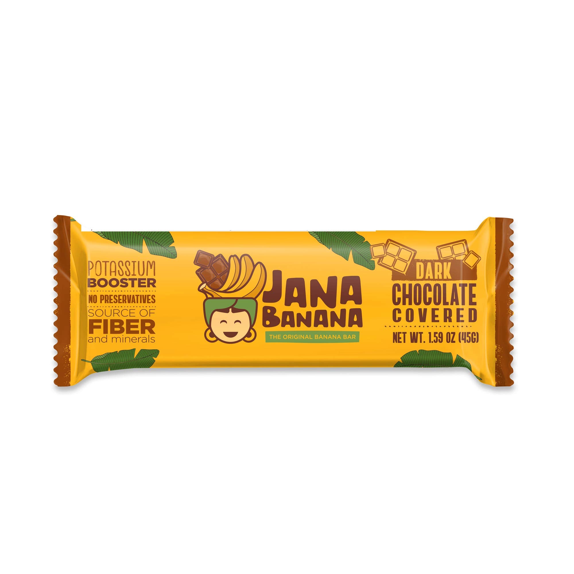 JanaBanana bar Dark Chocolate Covered (Pack of 12)